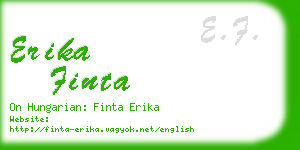 erika finta business card